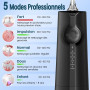 AUIEI Jet Dentaire Hydropulseur Portable Water Flosser, Irrigateur Oral 5 Modes et 8 Buses,Réservoir 300ML, USB Chargé, Étanche 