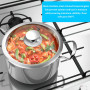 Wodillo Batterie de Cuisine en Acier Inoxydable à 3 Couches, 7 pièces, Poêle à Frire, Casserole et Marmite avec Couvercle en Ver