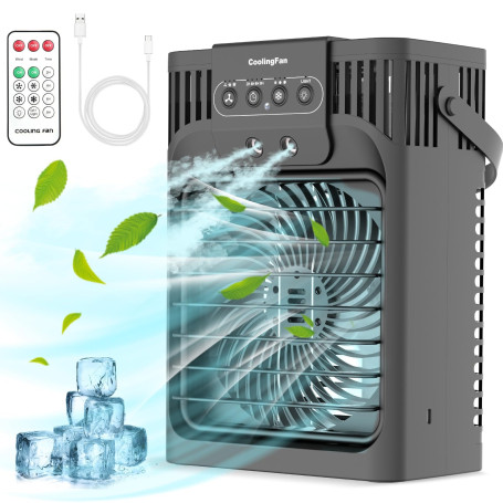 Climatiseur Mobile,MiNi Climatiseur Mobile Silencieux Portable, Refroidisseur D'air 4 en 1, 3 Vitesses, Fonction De Synchronisat