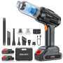 SEALIGHT Aspirateur à Main, 35000PA Aspirateur Voiture Puissant avec Moteur sans Balai, 2er Batteries Rechargeables, Mini Aspira