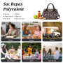 AOTM Sac isotherme Repas Femmes, 12L Grande Lunch Box Isotherme, Sac Réutilisable Imperméable avec Bandeoulière pour Filles et A