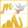 iZoeL Decoration Communion Ma Premiere Communion Garcon Fille Ballon Communion Guirlande Etoile 4 m Gateau Décoration Or - Decor