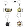 Porte Clef One Piece, 4PCS Porte Clé One Piece, Keychain One Piece, Porte Clé Manga, avec Chapeau de Paille Chopper, Accessoire 