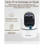 GENBOLT Caméra de Surveillance WiFi Intérieure, Caméra IP de Sécurité CCTV 360° avec Détection Humaine Intelligente et Sirène, M