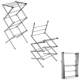 Séchoir à Linge Métallique Pliable et Extensible avec 3 Hauteurs Cloxy InnovaGoods 11 Barres