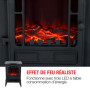 Cheminée murale électrique décorative Classic Fire Torino Noir 2000 W