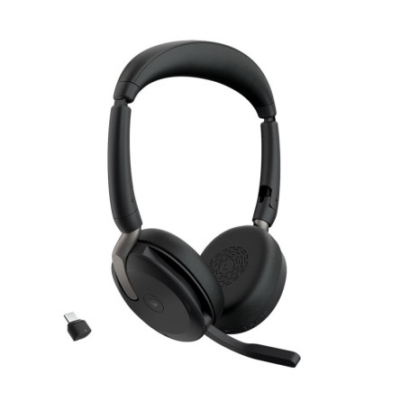 Jabra Evolve2 65 Flex Casque Avec fil &sans fil Arceau Bureau/Centre d'appels Bluetooth Noir