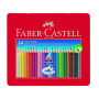Crayons de couleur Faber-Castell 112423 Noir Multicouleur (24 Pièces)