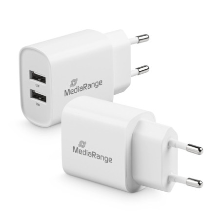 MediaRange MRMA114 chargeur d'appareils mobiles Smartphone, Tablette Blanc Secteur Intérieure