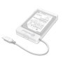 Connectland BE-USB3.1-G2-28-WH Boîtier de disques de stockage Boîtier disque dur/SSD Transparent, Blanc 2.5"