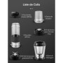 HOUSANT Blender Smoothie 3 en 1, Mini Blender Mixeur avec 280ml Moulin à café et 2 * 570ml Bouteille de smoothie portable, 29000