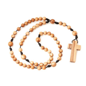 Tempus Dei Chapelet catholique en Bois d'olivier Fait à la Main en France