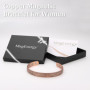 MagEnergy Bracelet magnétique en cuivre pour femmes 6.8 pouces réglable pour s'adapter à la plupart des poignets avec une belle 
