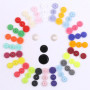 Swpeet de haute qualité 384 pcs 24 couleurs Plastique T5 Boutons à pression avec l'aide de boutons-pression de pinces, plastique
