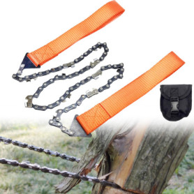 Portatif Tronçonneuse Scie à Main, Câble Scie pour la Survie Gear, Le Camping, la Chasse, Acier Lame Bidirectionnelle, Facile po