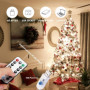 Microwear Guirlande Photo,10M100LED 8Modes,Alimenté par USB ou Batterie,avec Télécommande,Lumineuse LED d'intérieur pour Chambre
