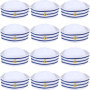 12 Pièces Chapeaux de Marin en Bleu et Blanc Chapeau de Capitaine pour Accessoire de Costume Fête de Déguisement (Style Délicat)