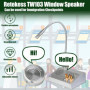 Retekess TW103 Système de Haut-parleurs de Fenêtre Système d'Interphone Bancaire, 2W Double Voie Microphone de fenêtre, pour Poi