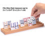Yellow Mountain Imports Racks/Plateaux de Dominos en Bois de Hêtre (25 Centimètres) - Ensemble de 4 - Supports de Dominos pour M