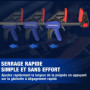 WORKPRO Jeu de 2 Serre-joints à une Main en Acier et Nylon pour une Fixation Précise, Largeur de Serrage de 305 mm, Force de Ser