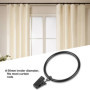 OOTSR Draperie Rideau Clips avec des Anneaux (Φ50mm, Set de 16) - Antirouille Mat Acier Inoxydable Tringle à Rideau Anneaux Clip