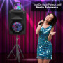 Pyle Enceinte Bluetooth,700W, Enceinte Active Karaoke, Haut Parleur Portable Rechargeable Alimenté par Batterie, Ensemble de Mic