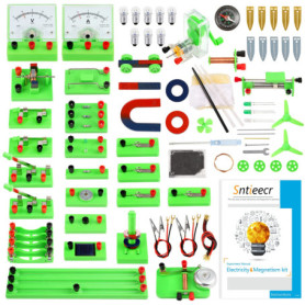 Sntieecr Kit de Circuit de Physique STEM, Kit de Magnétisme d’Électricité de Science Lab Kits d’Éducation aux Expériences de pou