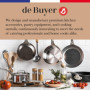 De Buyer - Poêle ronde en tôle d'acier MINERAL B Pro - 24 cm - Fabriquée en France, Sans PFAS, Anti Adhérence Naturelle, Queue E