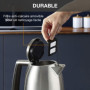Krups Excellence Bouilloire électrique, Capacité 1,7 L, Inox brossé premium, Base 360°, Résistance cachée, Filtre anticalcaire B