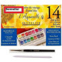 Sennelier Boîte de Peinture Aquarelle Extra-Fines,14 Demi-Godets,Made in France