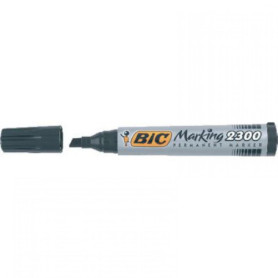 BIC Lot de 3 Marqueurs Permanent MARKING 2300 Pte Biseau Large Noir