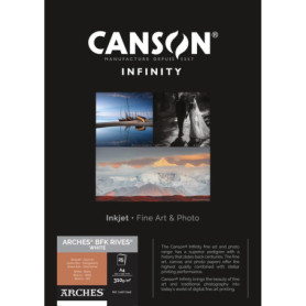 CANSON Infinity ARCHES BFK Rives White - Tirage papier Fine Art ARCHES - Boîte de 25 feuilles A4 - Grain Fin - Blanc - 310g/m²