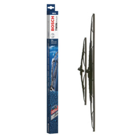 Bosch Balais d'Essuie–Glace Plats Conventionnel Twin Spoiler 653S, Longueur: 650mm/400mm – 1 Paire de Balais avant