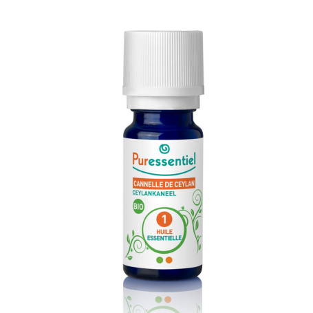 Puressentiel - Huile Essentielle Cannelle de Ceylan - Bio - 100 pourcent pure et naturelle - HEBBD - 5 ml