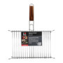 RUECAB 1086 Grille de Barbecue Double sur Pieds Inox Poignée Bois Argent 30 x 40 cm, NC