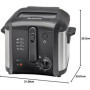 Brandt FRI30X – Friteuse classique 2,5L huile – Cuve et couvercle amovibles – Capacité 1 kg de frites – 1600W – Hublot de contrô
