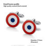 BOBIJOO JEWELRY - Paire de Boutons de Manchette Cocarde France Drapeau Email