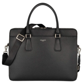 David Jones - Sac à Main Business Porte-Document Cuir PU Rigide Homme - Cartable Travail Affaires Ordinateur Portable Multi Poch
