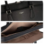 David Jones - Sac à Main Business Porte-Document Cuir PU Rigide Homme - Cartable Travail Affaires Ordinateur Portable Multi Poch