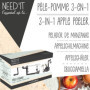 SCRAP COOKING Épluche Pomme 3-en-1 Need’it - En Métal - Éplucheur Pèle Découpe Qualité Professionnelle Inox pour Pâtisserie, Cui