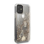 Guess GUHCN61GLHFLGO Coque de Protection pour iPhone 11 Motif cœurs à Paillettes Doré