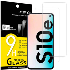 NEW'C Lot de 2, Verre Trempé pour Samsung Galaxy S10e, Film Protection écran -sans Bulles d'air -Ultra Résistant (0,33mm HD Ultr