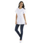 Tunique médicale Femme, col rond, boutons pression (infirmiere pharmicie hopital medecin...) (Taille 1 - S - 38/40) - Blanc