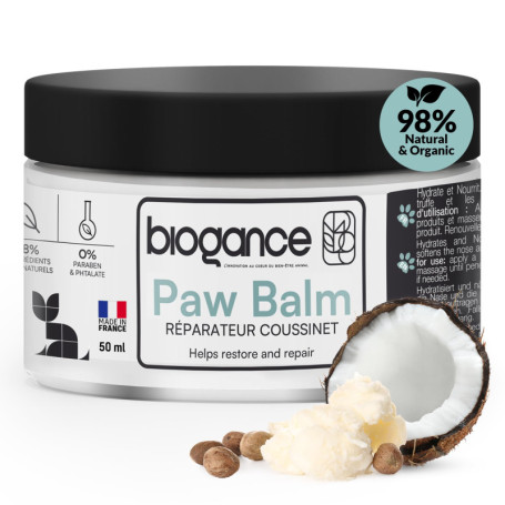 Biogance - Baume Coussinets et Truffe - 50 ML - Produit de Soin pour Chien et Chat - A Base de Beurre de karité et d’Huile de Co