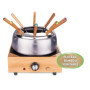LITTLE BALANCE 8320 Wood Fondue 8 Inox - Appareil à fondue 8 personnes - Caquelon Inox anti-adhésif grande contenance 2 litres -