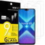 NEW'C Lot de 3, Verre Trempé pour Honor 8X, Film Protection écran sans Bulles d'air Ultra Résistant (0,33mm HD Ultra Transparent