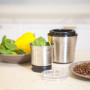 VeoHome Moulin à café et mixeur électrique broyeur pour Grains de café, Graine de Lin et Autres épices - INOX