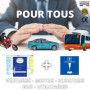 Kit Jeune Conducteur Voiture INDISPENSABLE ✯Fabrication FRANÇAISE✯ Accessoire Voiture Interieur Disque Zone bleue + Constat Amia