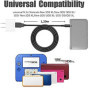 Link-e : 2 X Cable Chargeur USB pour Alimentation Compatible avec Console Portable Nintendo 2DS, XL, NEW, 3DS, DSI, DSI XL