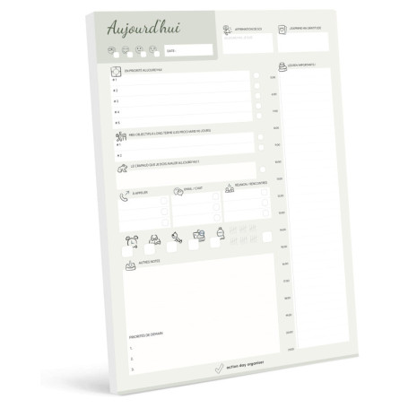 Planner Quotidien Productif: Bloc Note To Do List pour Organisation Efficace, Carnet To Do & Todo List A5, Agenda Professionnel 